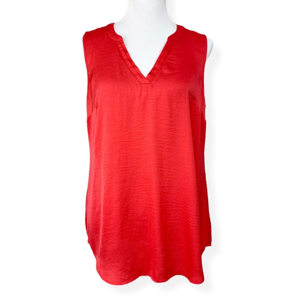 Cabi Rose Sleeveless Tank Top 5364 Hibiscus Medium